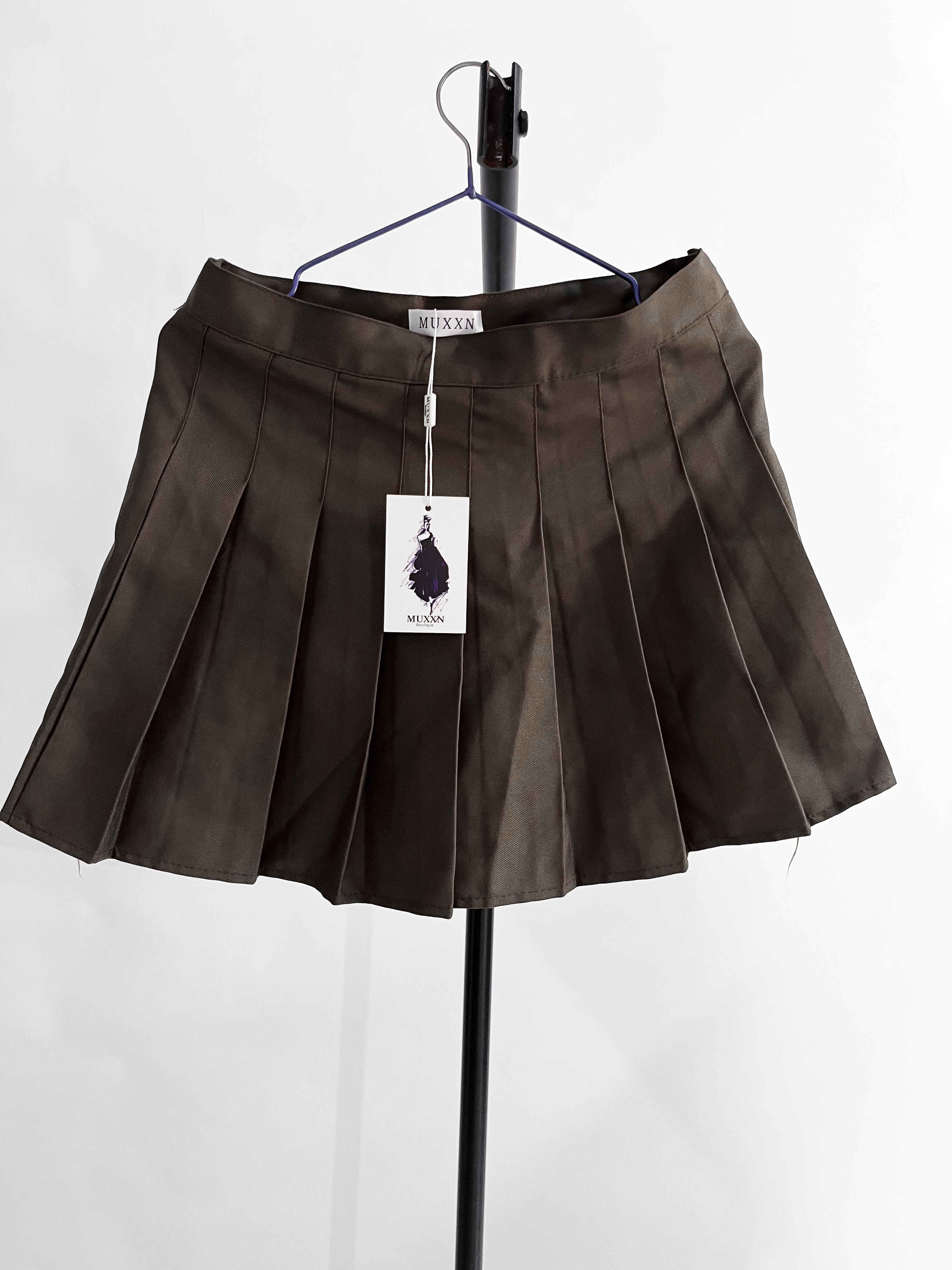 MUXXN Womens Borwn Short Skirt Casual Cute Fashion Short Skirts