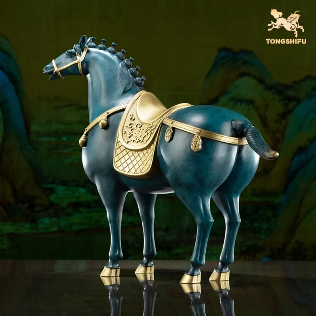 FLOURISHING TANG HORSE (CYAN, SMALL SIZE)