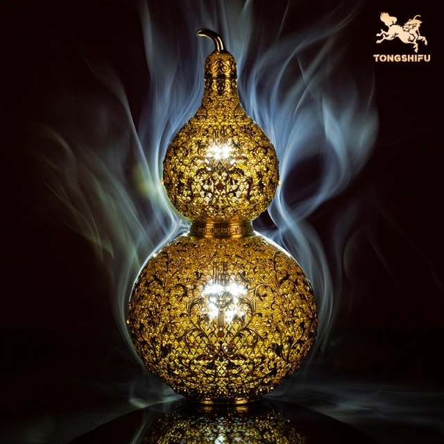 GOLD-PLATED FILIGREE LUCKY CALABASH