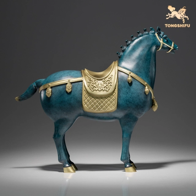 FLOURISHING TANG HORSE (CYAN, SMALL SIZE)