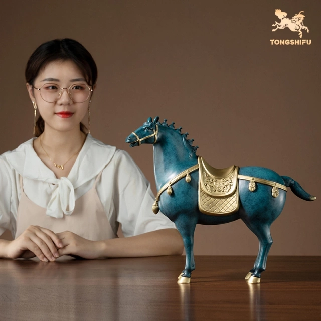 FLOURISHING TANG HORSE (CYAN, SMALL SIZE)
