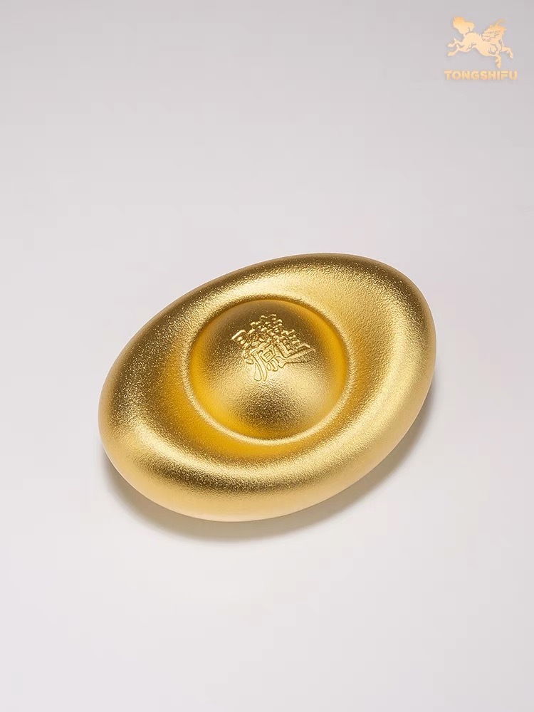 SOLID COPPER INGOT WITH GENUINE GOLD PLATING