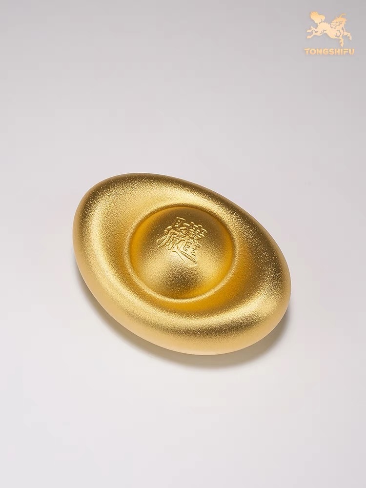 SOLID COPPER INGOT WITH GENUINE GOLD PLATING