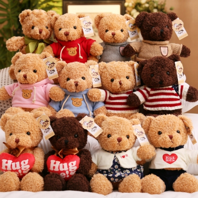 1.Sweater Bear doll Teddy Bear plush toy birthday gift