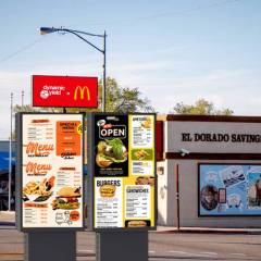 Outdoor Lcd Digital Menu Drive-Thru Kiosk