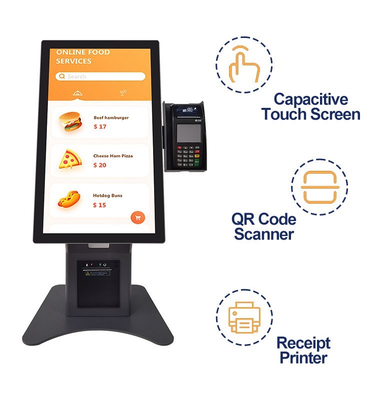 15.6 inch desktop self-service order payment kiosk