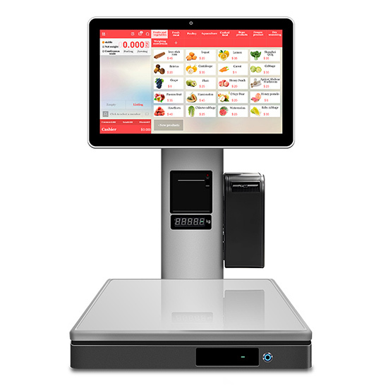 Desktop Windows System AI Supermarket Touch Screen Digital Label Pos Scale