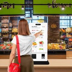 كشك طلب مطعم للخدمة الذاتية لسطح المكتب مقاس 21.5 بوصة