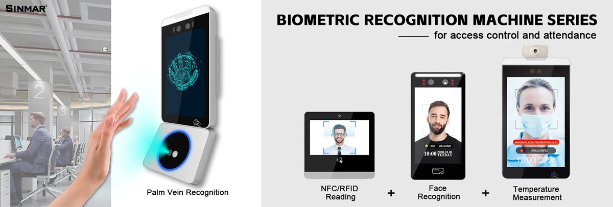 Controllo accessi presenze riconoscimento vena palmare touch screen da 8 pollici