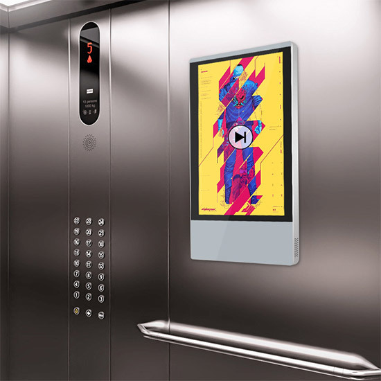 18.5 Inch Anti-Theft Elevator Digital Signage Elevator Lcd Display