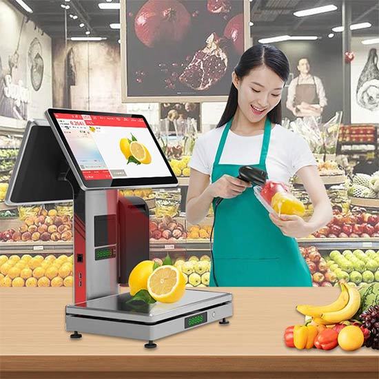 Desktop Windows System AI Supermarket Touch Screen Digital Label Pos Scale