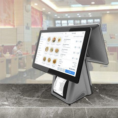 Sistema de punto de venta de caja registradora Pos de pantalla dual para restaurante para restaurantes
