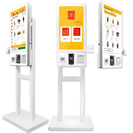 Self Service Restaurant Ordering Payment Kiosk with Printer