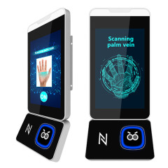 Controllo accessi presenze riconoscimento vena palmare touch screen da 8 pollici