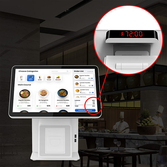 Bar Toast Restaurant Computer Pos System With Number Display