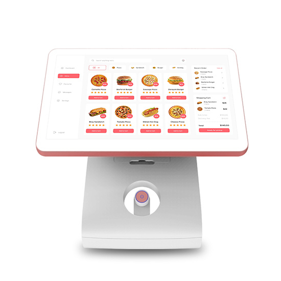 Dual Screen Pos All In One Computer With Customer Display 15.6 Inch