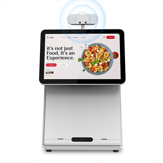 All In One Dual Screen Touch Biometric Pos Device With Fingerprint Face Recognition