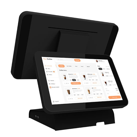 Dual Touch Screen Desktop Kiosk All In One Pos Computer