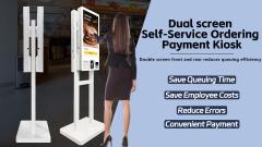 32 Inch Double Screen Mcdonalds Restaurants Self Service Ordering Kiosk