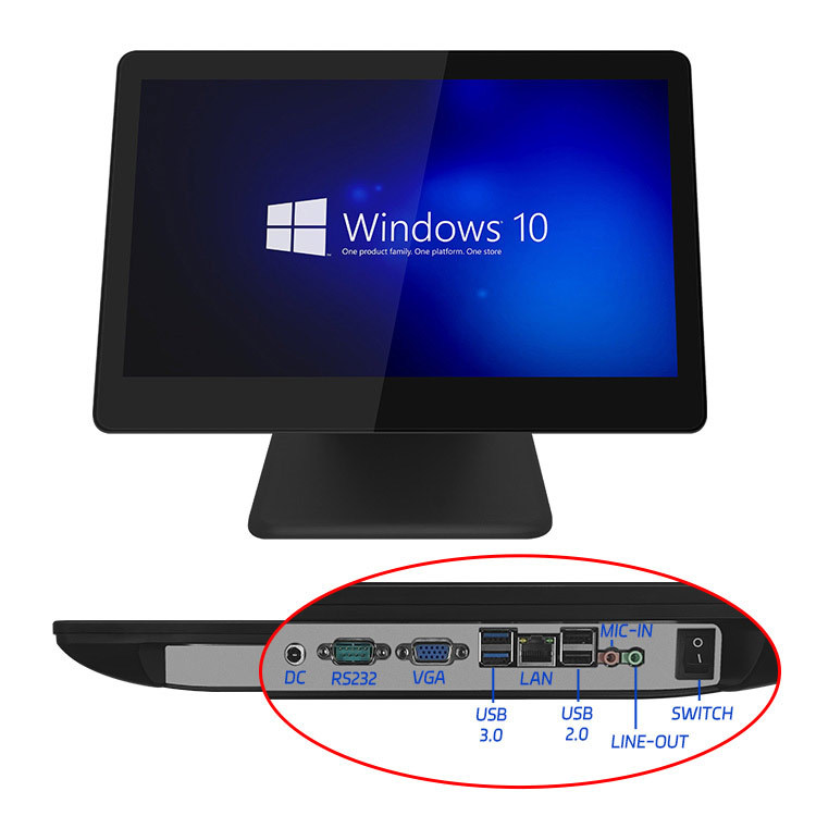 Desktop Windows All in one Touchscreen Monitor for Restaurant Retail
