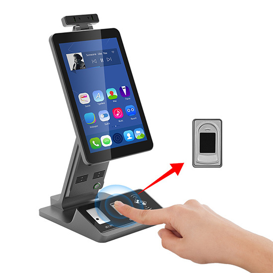 Desktop Biometric Face Recognition Fingerprint Nfc Check In Kiosk