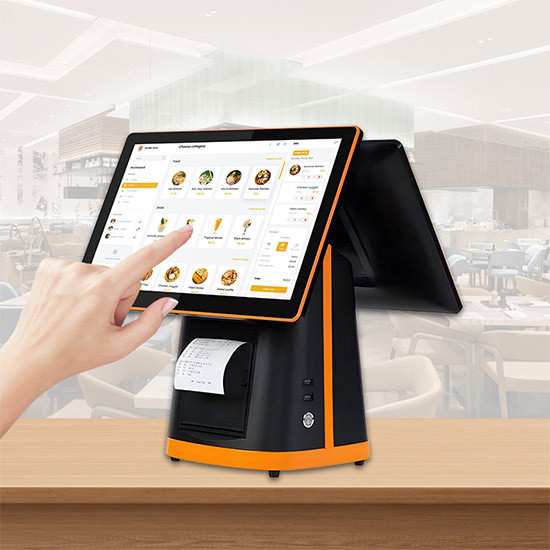 Restaurant Touch Screen Cash Register With Receipt Printer Scanner