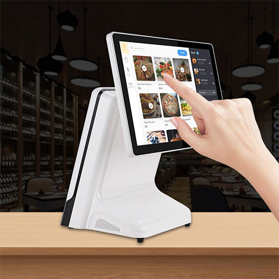 듀얼 스크린 올인원 터치스크린 POS 장비 데스크탑 POS PC
