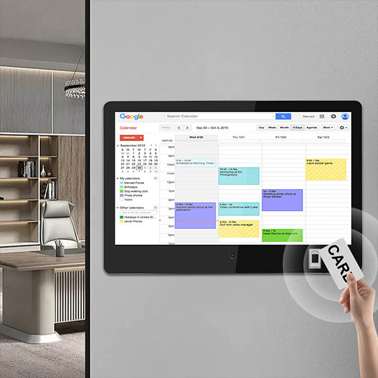 Meeting Room Booking Display Biometric Fingerprint Room Scheduler