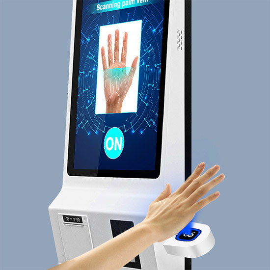 24 Inch Biometric Palm Vein Payment Self Service Kiosk Device