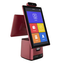 Chiosco POS self-service da tavolo con registratore di cassa con scanner e stampante per ricevute