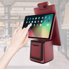 Chiosco POS self-service da tavolo con registratore di cassa con scanner e stampante per ricevute