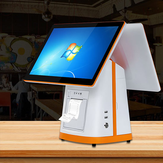 Dual Screen All In One Pos System Device Point Of Sale Screens