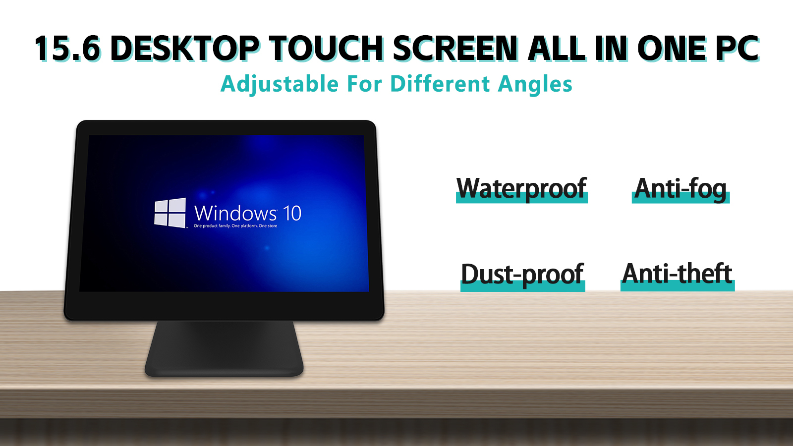 15.6 Inch Desktop Touchscreen Customer Feedback Tablet Windows 10
