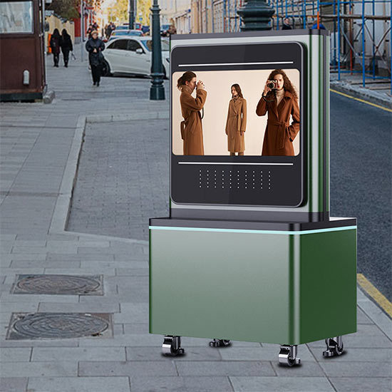 32 Inch Outdoor Lcd Digital Touch Screen Movable Kiosk For Sale