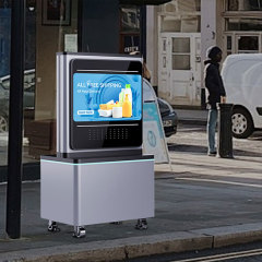 32 Inch Outdoor Lcd Digital Touch Screen Movable Kiosk For Sale