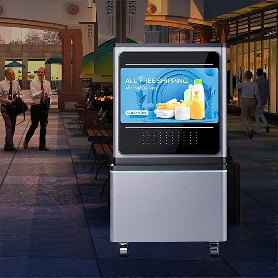 32 Inch Outdoor Lcd Digital Touch Screen Movable Kiosk For Sale