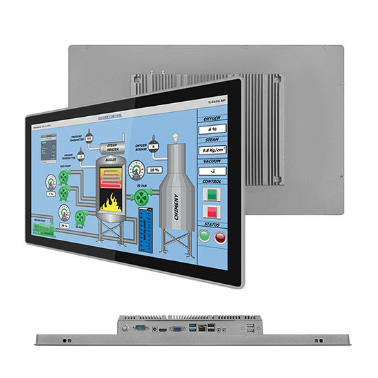 Monitor táctil resistente integrado de 21,5 pulgadas para uso industrial