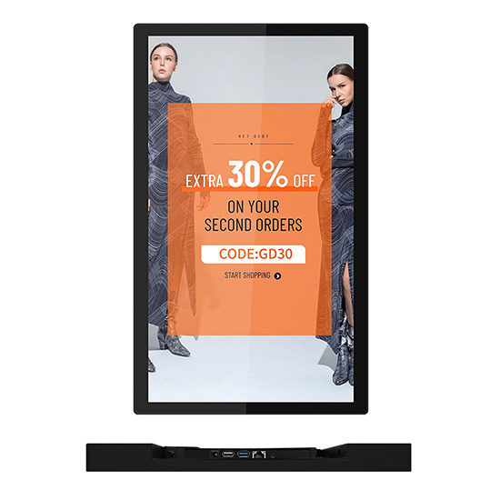 Wall Mount 15.6 Inch Digital Signage Screen CMS Lcd Advertising Screen