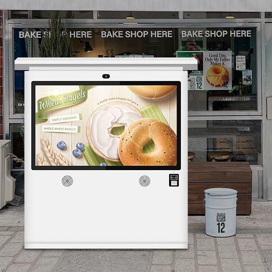 Outdoor Touch Screen Digital Display Board With NFC Camera QR Scanner
