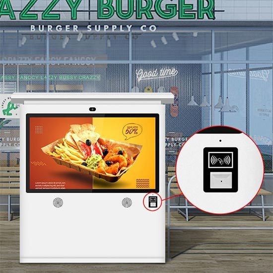 Outdoor Touch Screen Digital Display Board With NFC Camera QR Scanner
