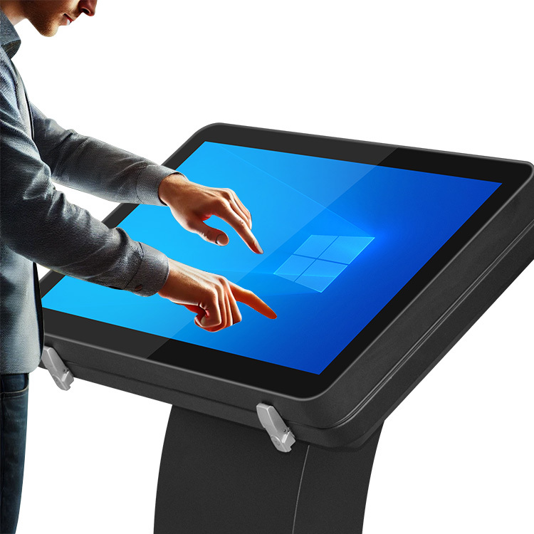 Horizontal outdoor touchscreen