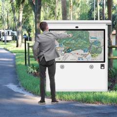 Outdoor Touch Screen Digital Display Board With NFC Camera QR Scanner
