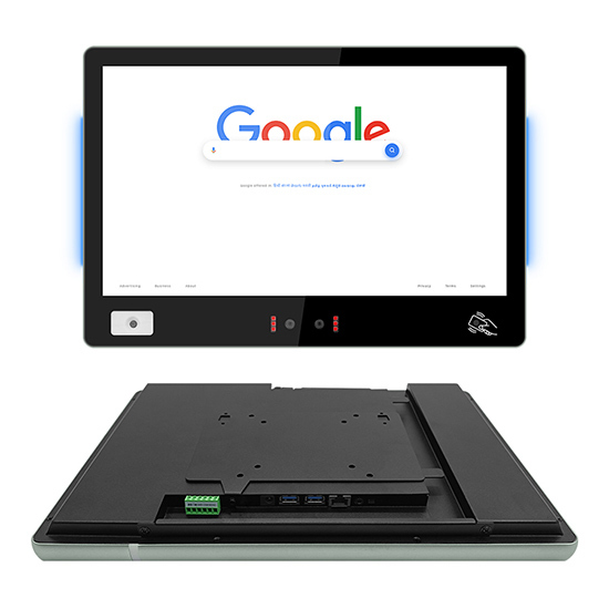 Tablette Android de 15,6 pouces avec lecteur de réservation et NFC, fixation murale