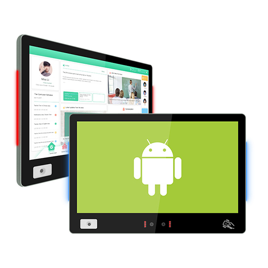 Tablette Android de 15,6 pouces avec lecteur de réservation et NFC, fixation murale