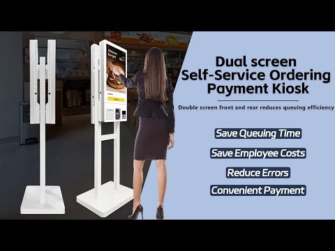 Kiosque de paiement PDV en libre-service Mcdonald's à double écran