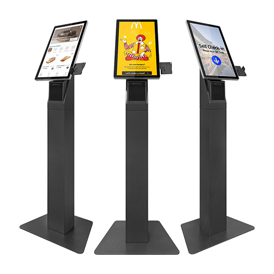 15.6 Inch Floor Standing Cashless Payment Machine Cafeteria Yo Sushi Kiosk