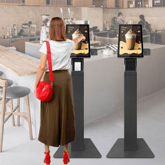 15.6 Inch Floor Standing Cashless Payment Machine Cafeteria Yo Sushi Kiosk