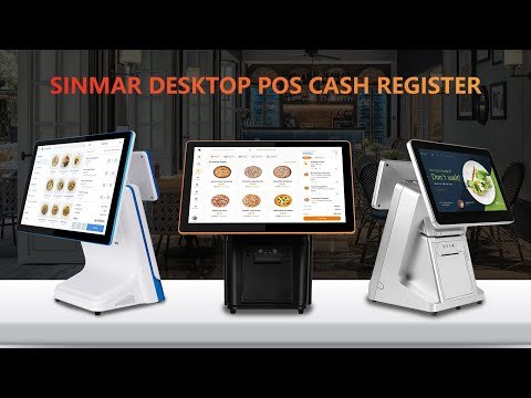 Double Screen All In One Pos PC Poe Powered Computer Windows System With Printer