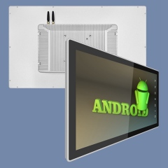 PC industrial con pantalla táctil Android, resistente y sin ventilador, de 23,8 pulgadas
