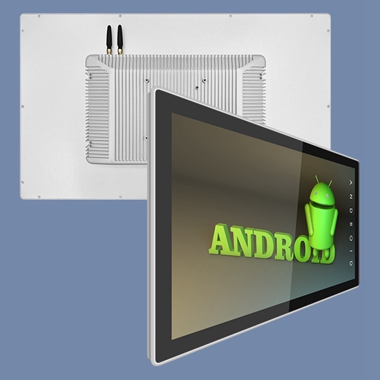 PC industrial con pantalla táctil Android, resistente y sin ventilador, de 23,8 pulgadas